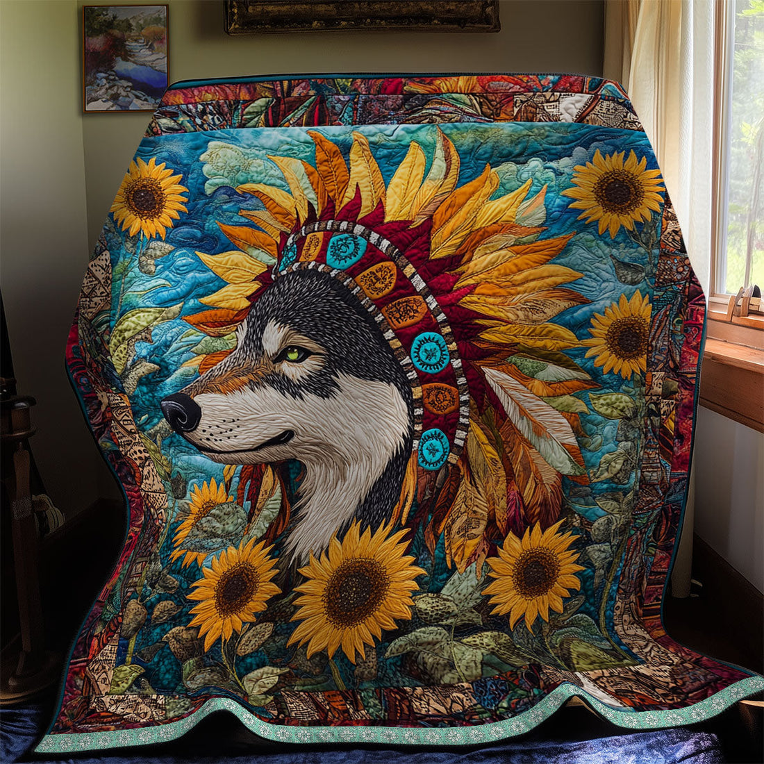 Wolf Woodland Comfort Quilt Blanket