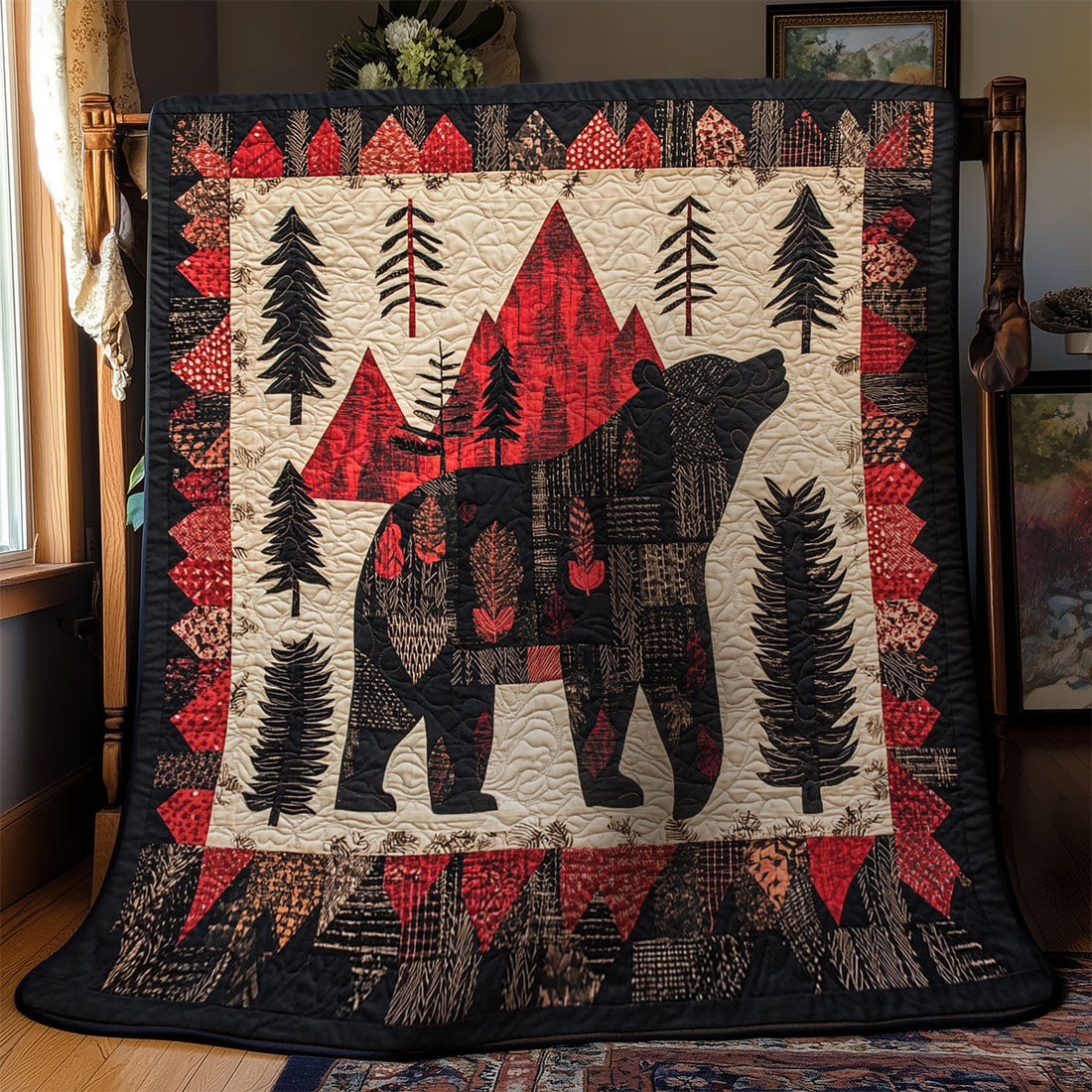 Mystic Bear Woodland Comfort Quilt Blanket