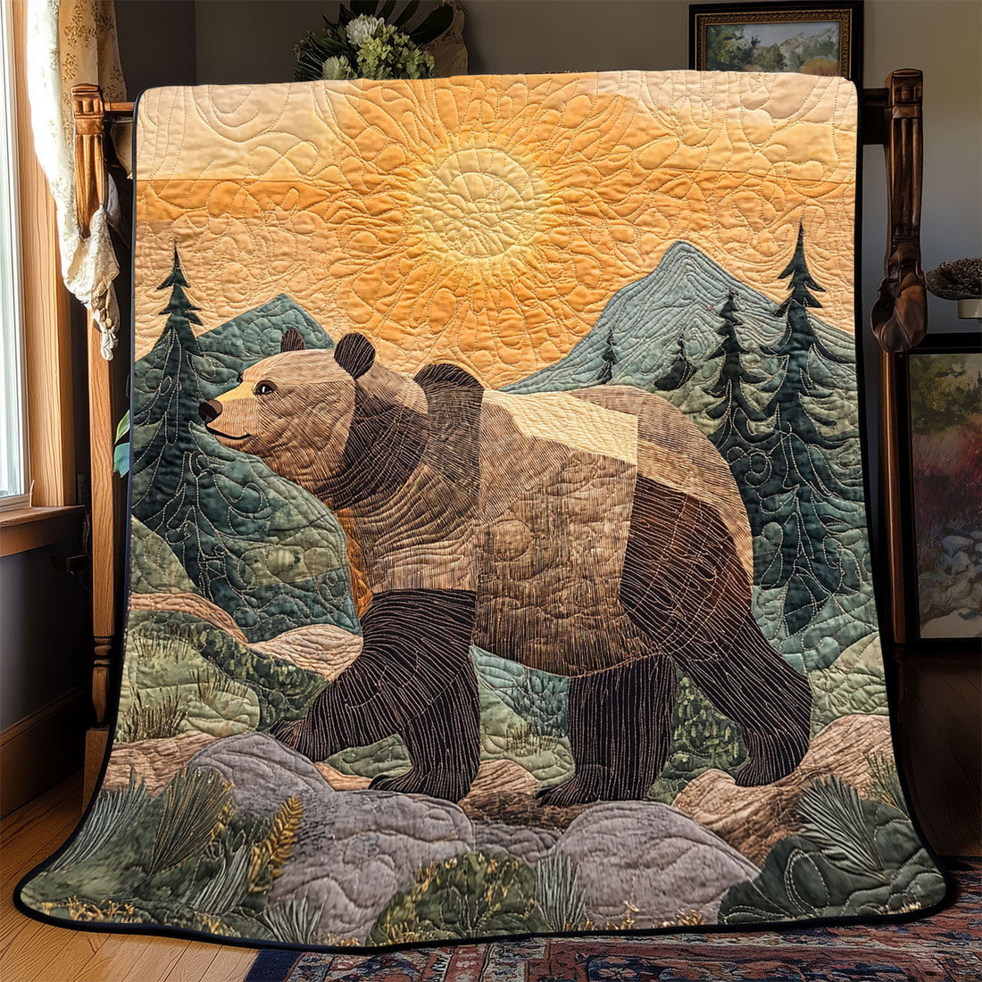 Bear Mountain Cozy Retreat Quilt Blanket