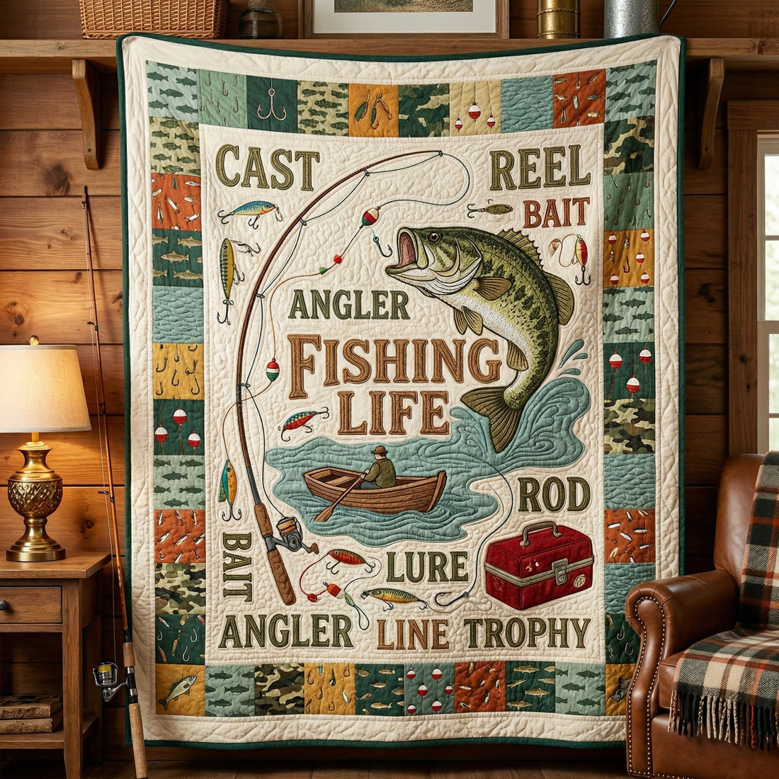 Fishing Life Woodland Comfort Quilt Blanket