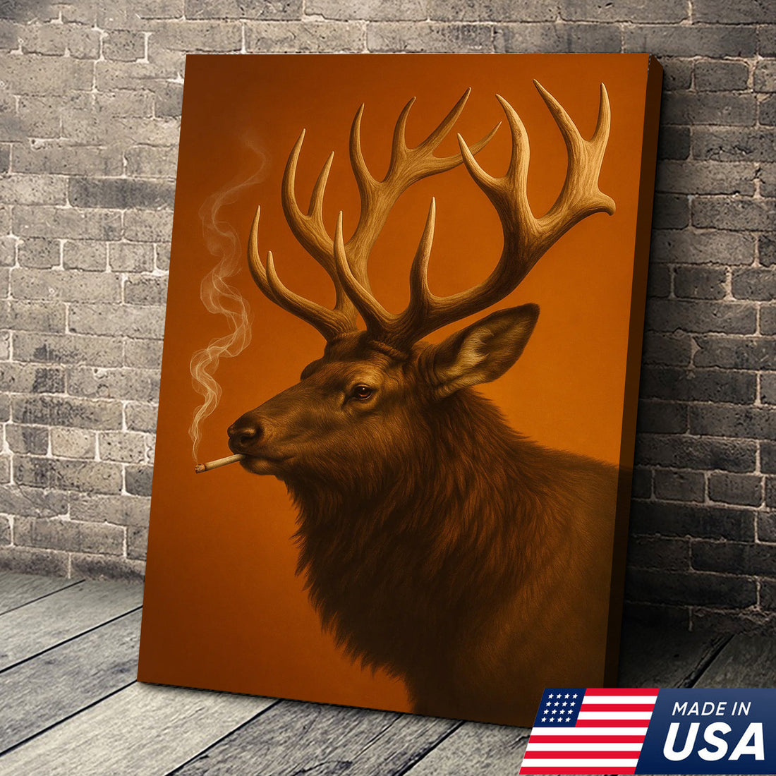 Majestic Elk Canvas Wall Art – Rustic Wildlife Home Decor for Hunters & Nature Lovers