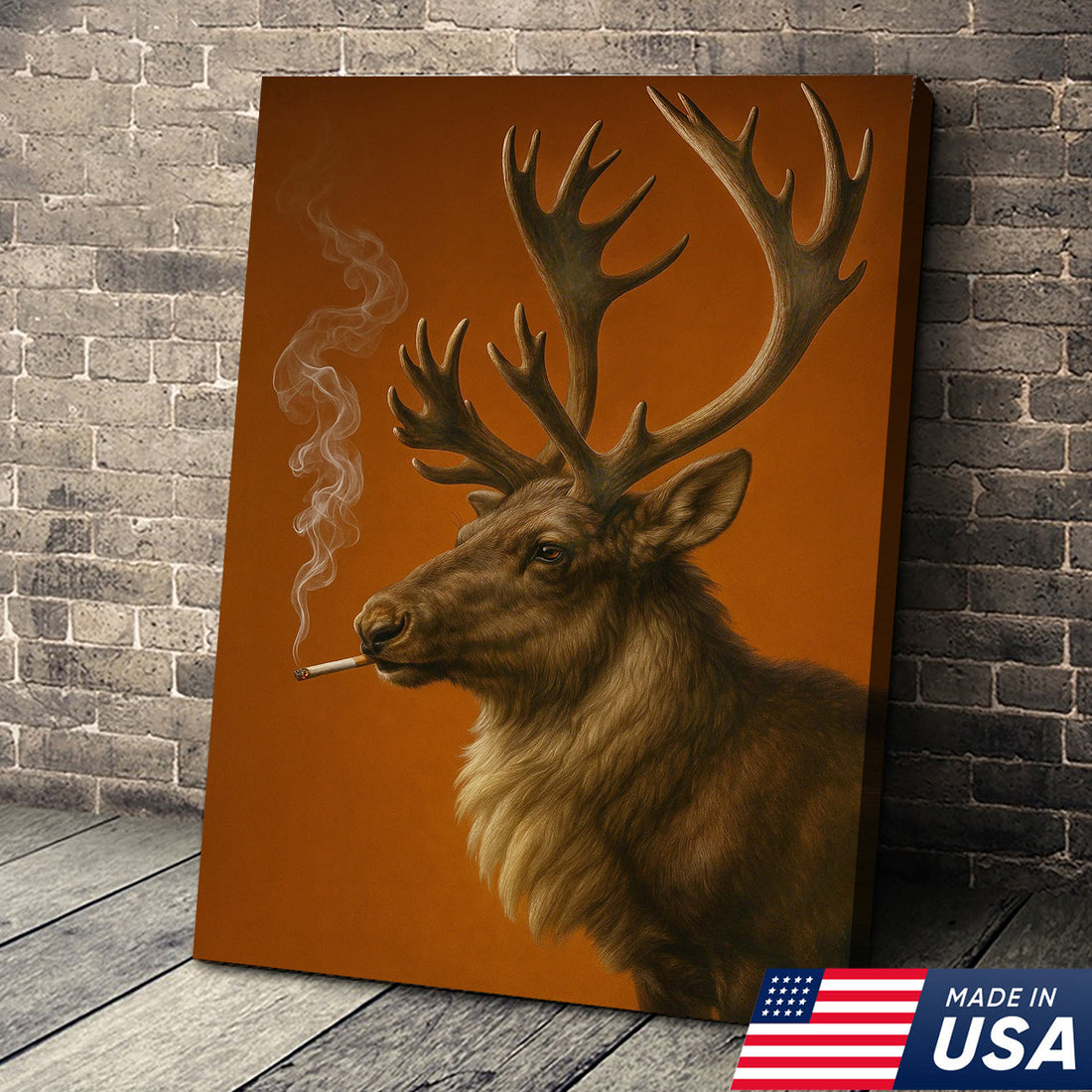 Caribou Canvas Wall Art – Majestic Rustic Wildlife Decor for Cabin, Lodge & Nature Enthusiasts