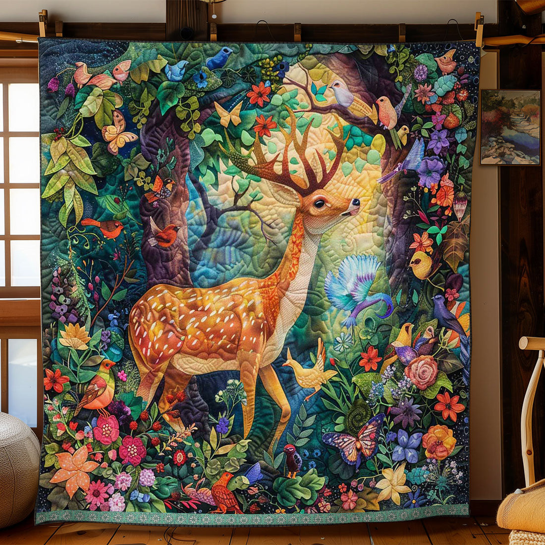 Dreamy Deer Quilt Blanket