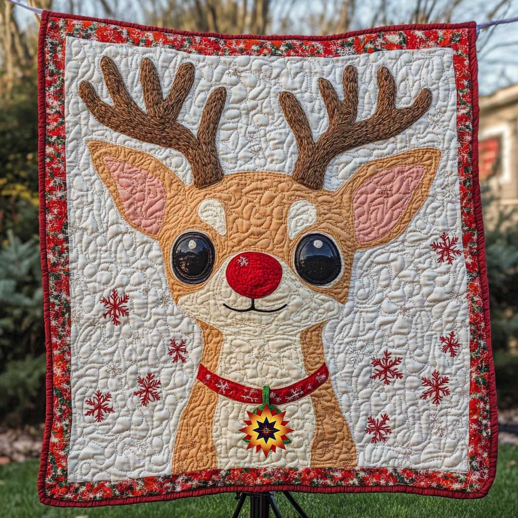 Reindeer Costume Chihuahua Quilt Blanket