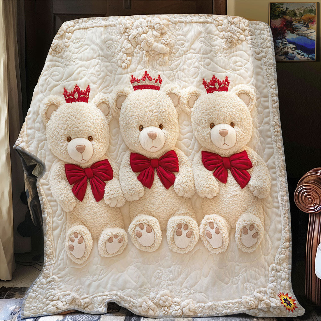 Cutie Bear Quilt Blanket
