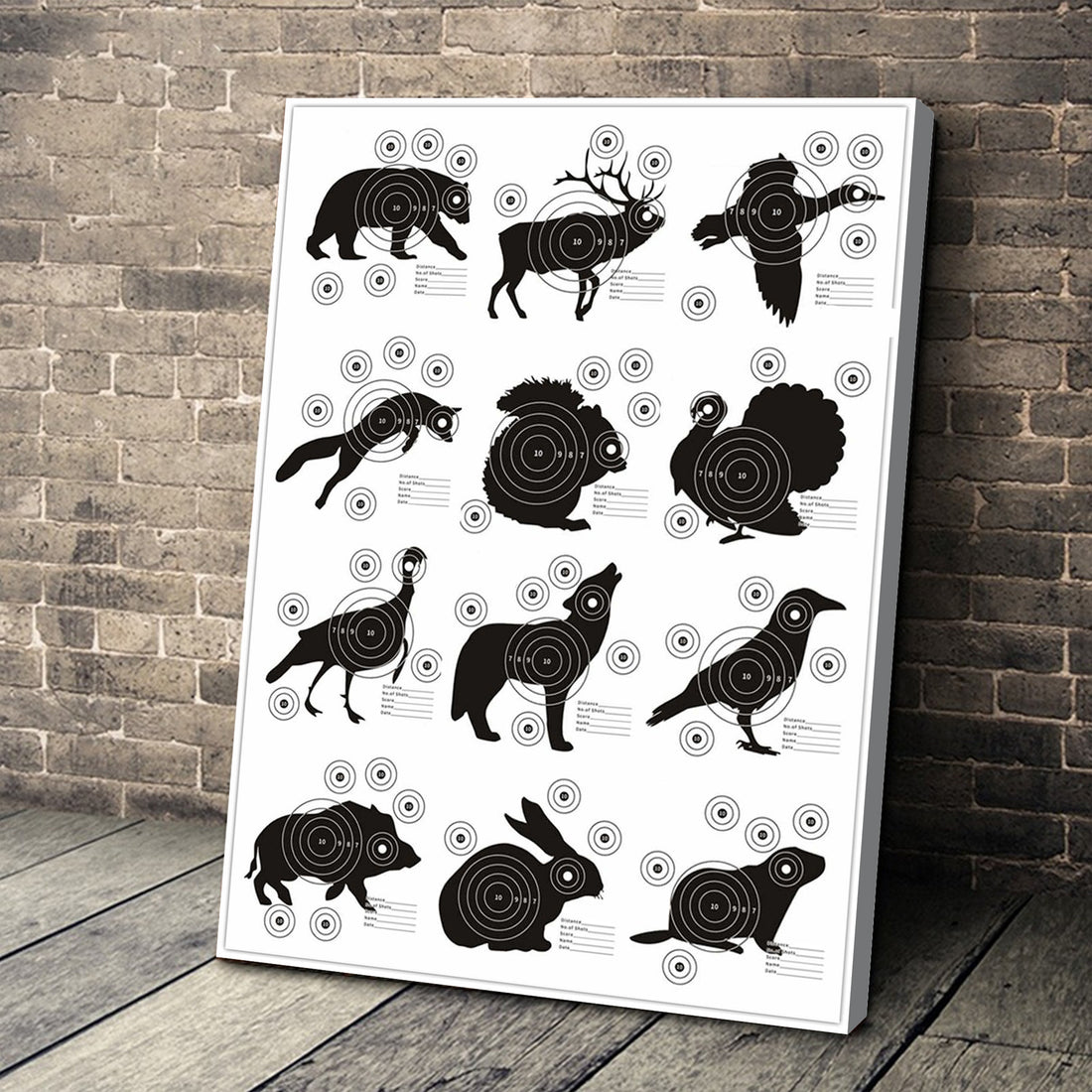 Anatomical Hunting Target Poster – Vital Shot Placement Chart Canvas for Hunters