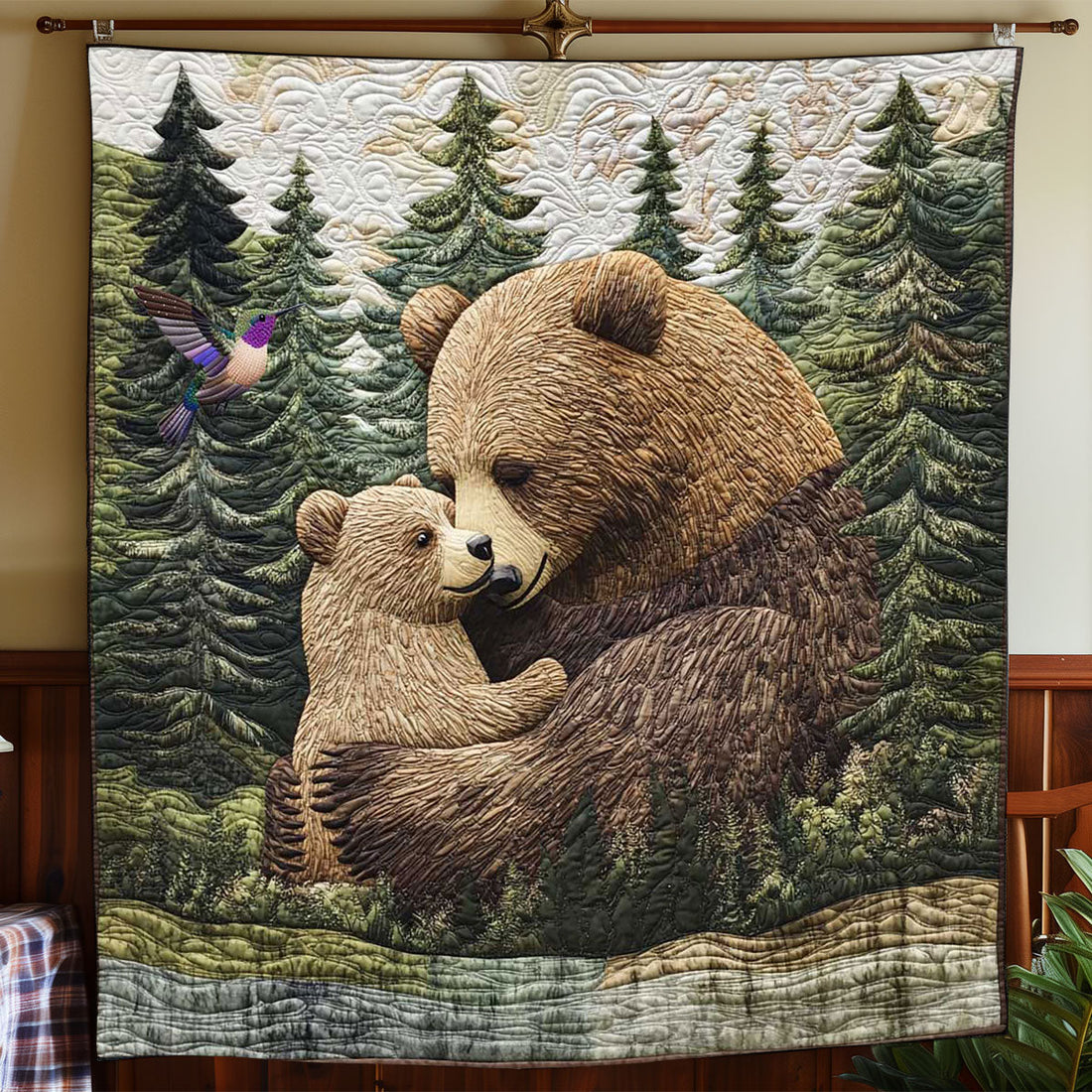 Mother Bear Quilt Blanket