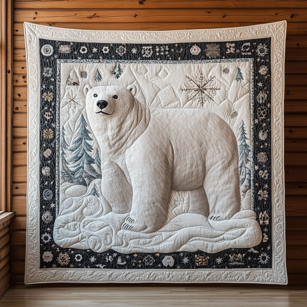 Polar Bear Woodland Comfort Quilt Blanket