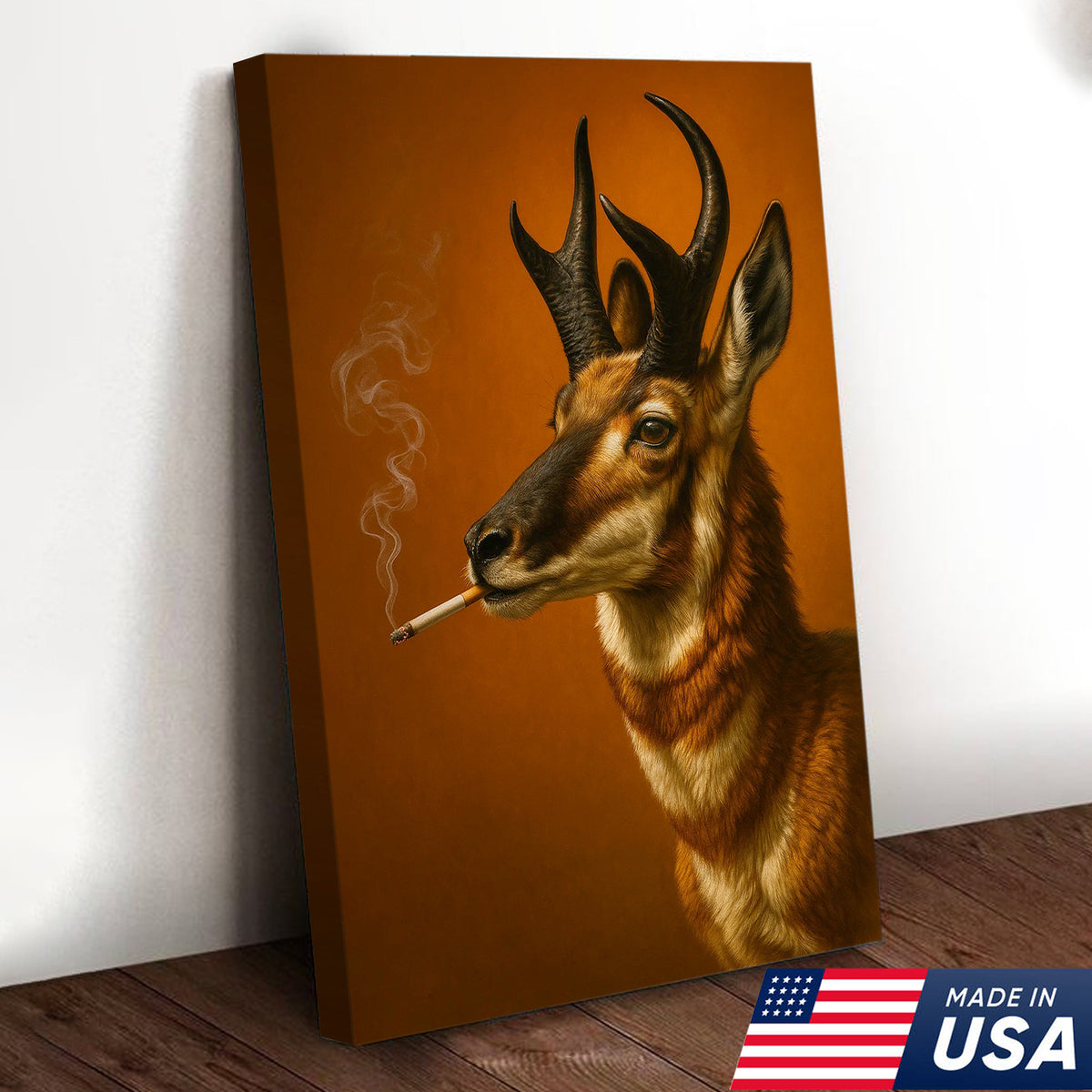 Pronghorn Canvas Wall Art – Stunning Rustic Wildlife Decor for Cabin, Lodge & Nature Lovers