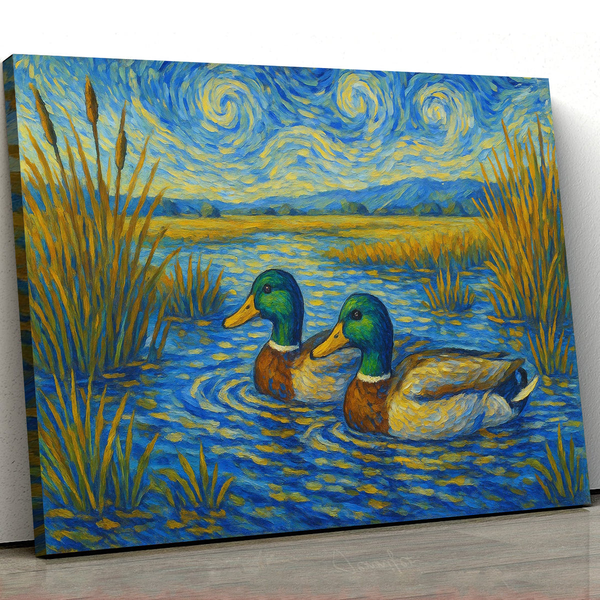 Mallard Duck Hunting Canvas – Rustic Wildlife Wall Art for Hunters