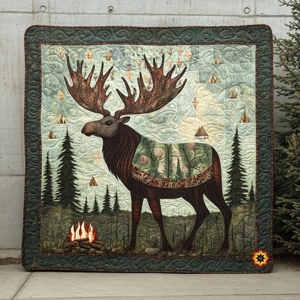 Moose Quilt Blanket