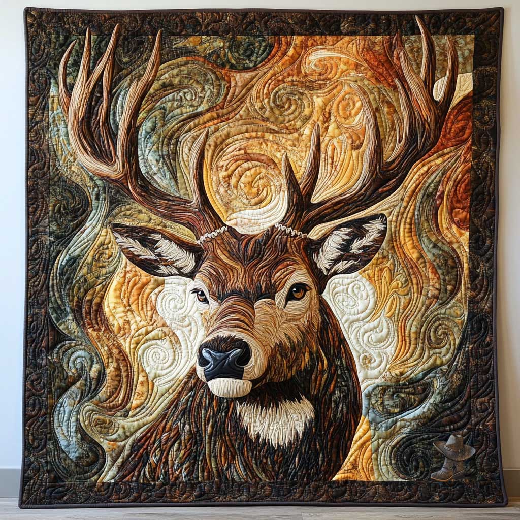 Deer Sanctuary Quilt Blanket