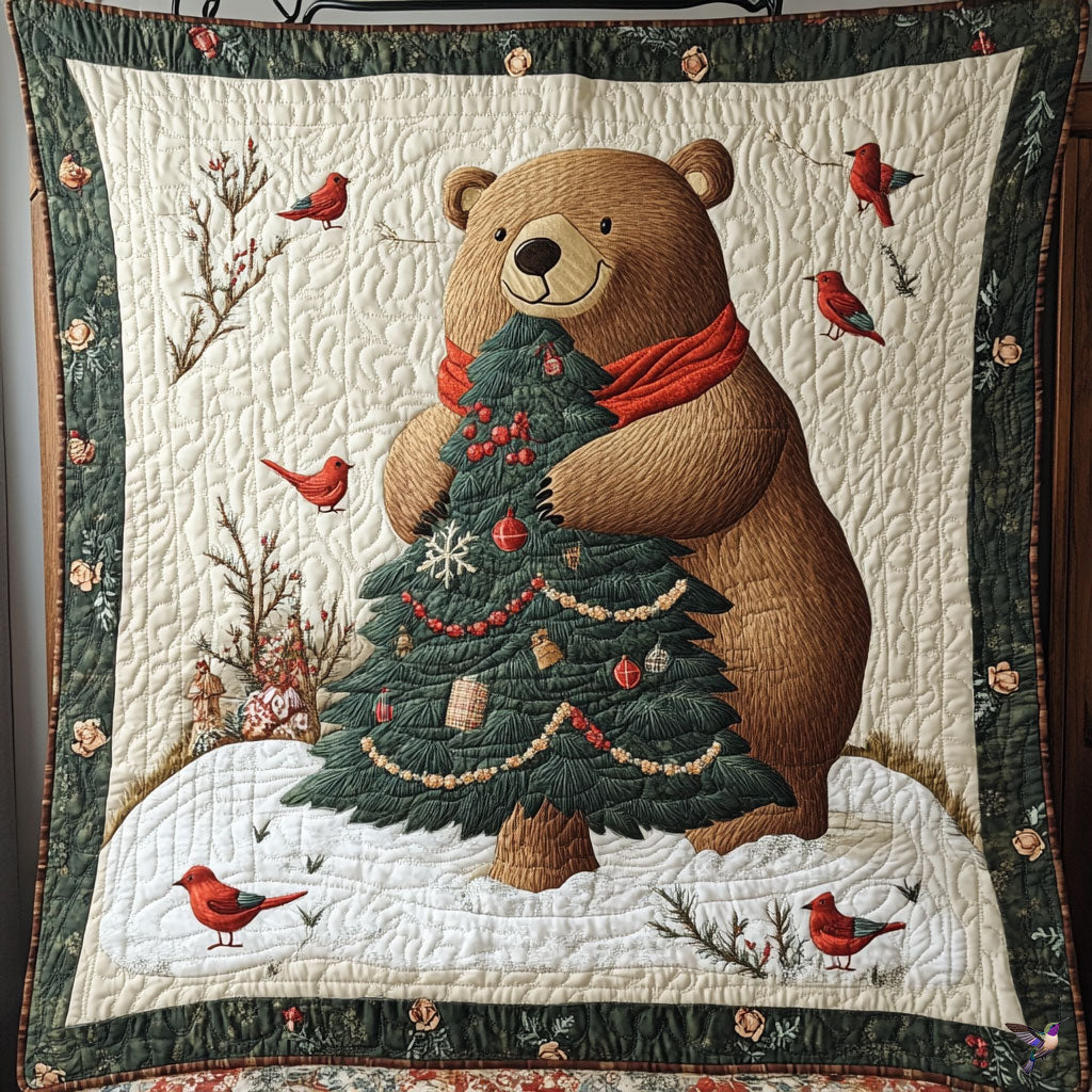Christmas Of Bear Quilt Blanket
