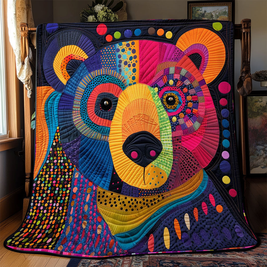 Spectrum Bear Woodland Comfort Quilt Blanket