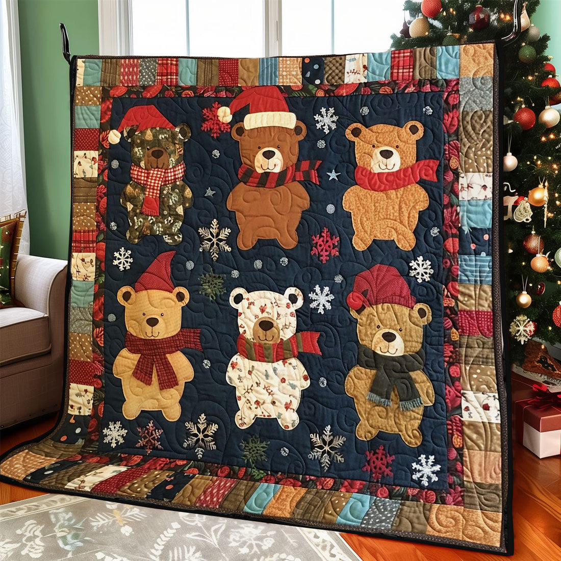 Bears Cute Quilt Blanket