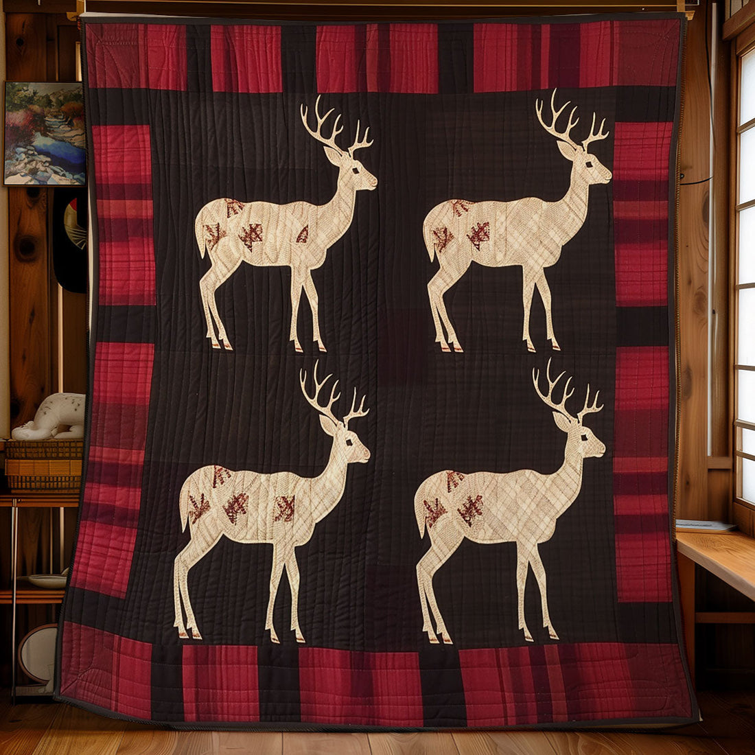 Deer Majesty Quilt Blanket