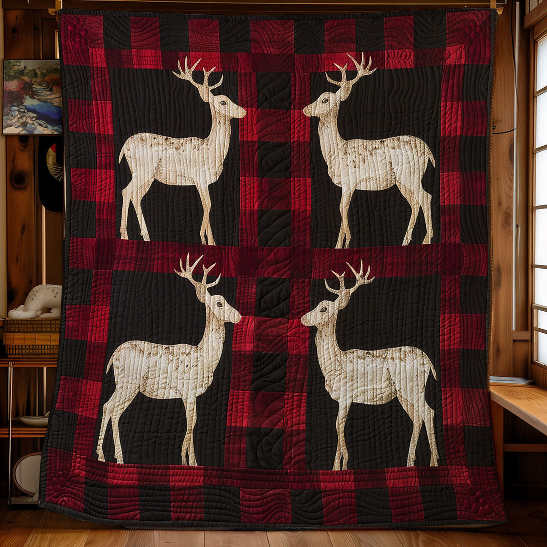 Royal Deer Quilt Blanket