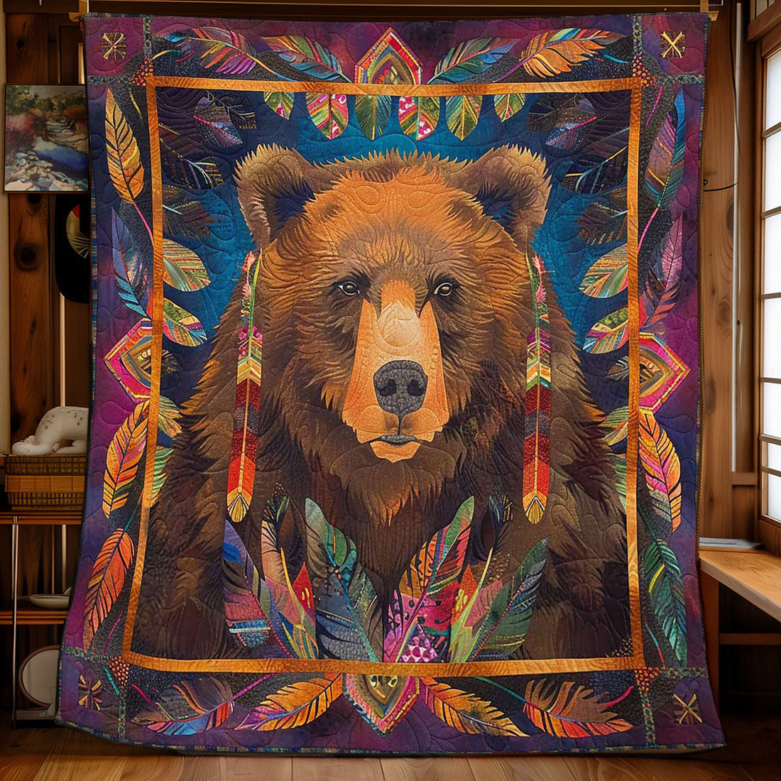 Feathers & Bear Haven Quilt Blanket