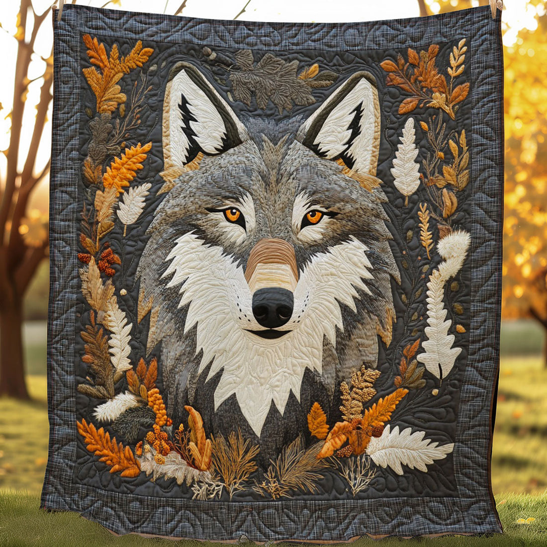 Whispers Of The Wolf Quilt Blanket