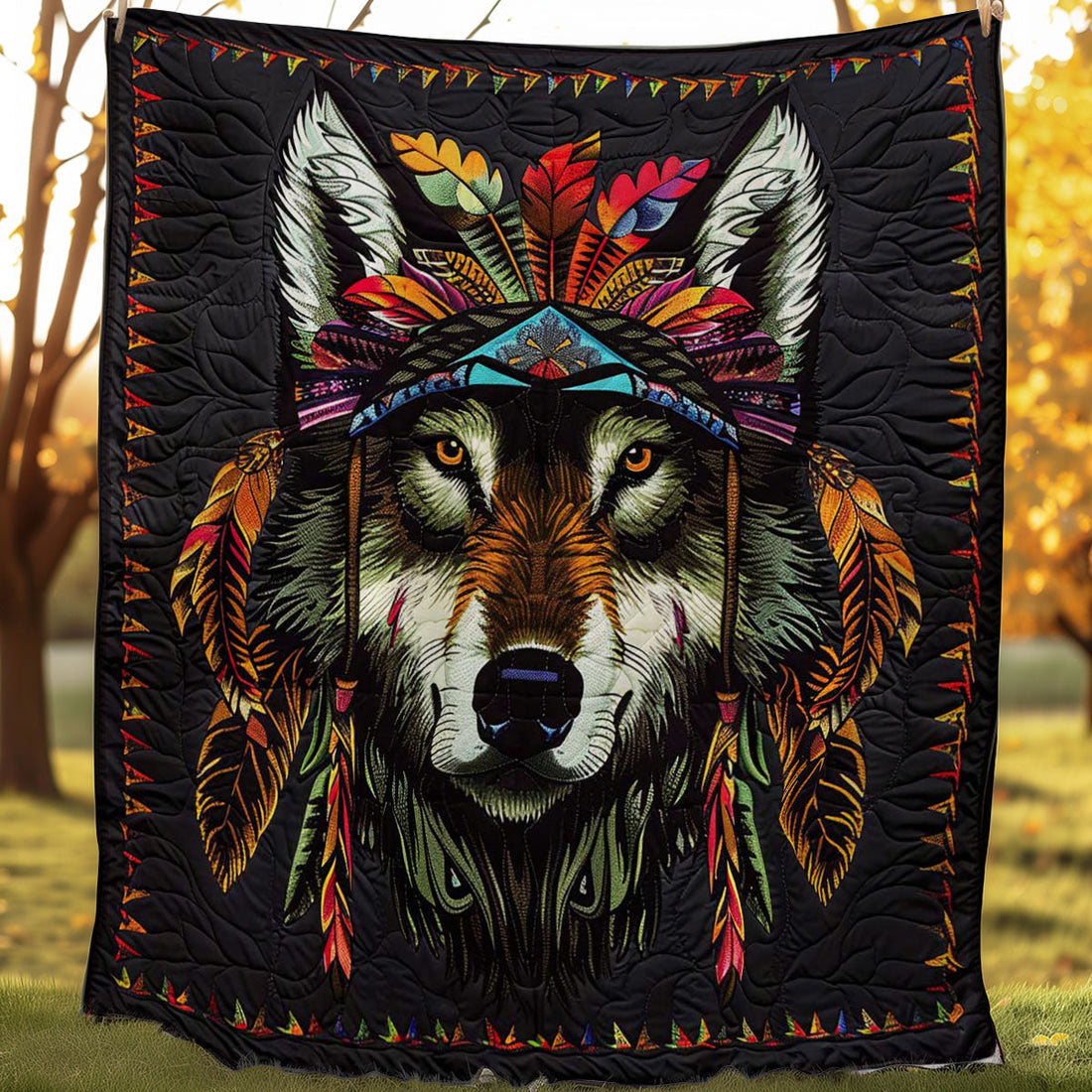Wolf & Feather Comfort Quilt Blanket