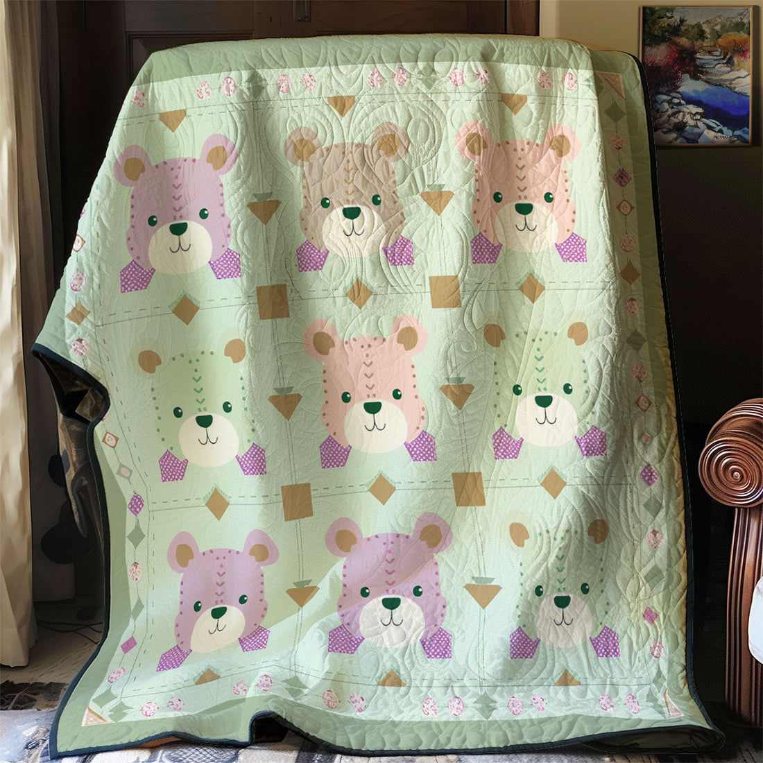 Cute Bears Quilt Blanket