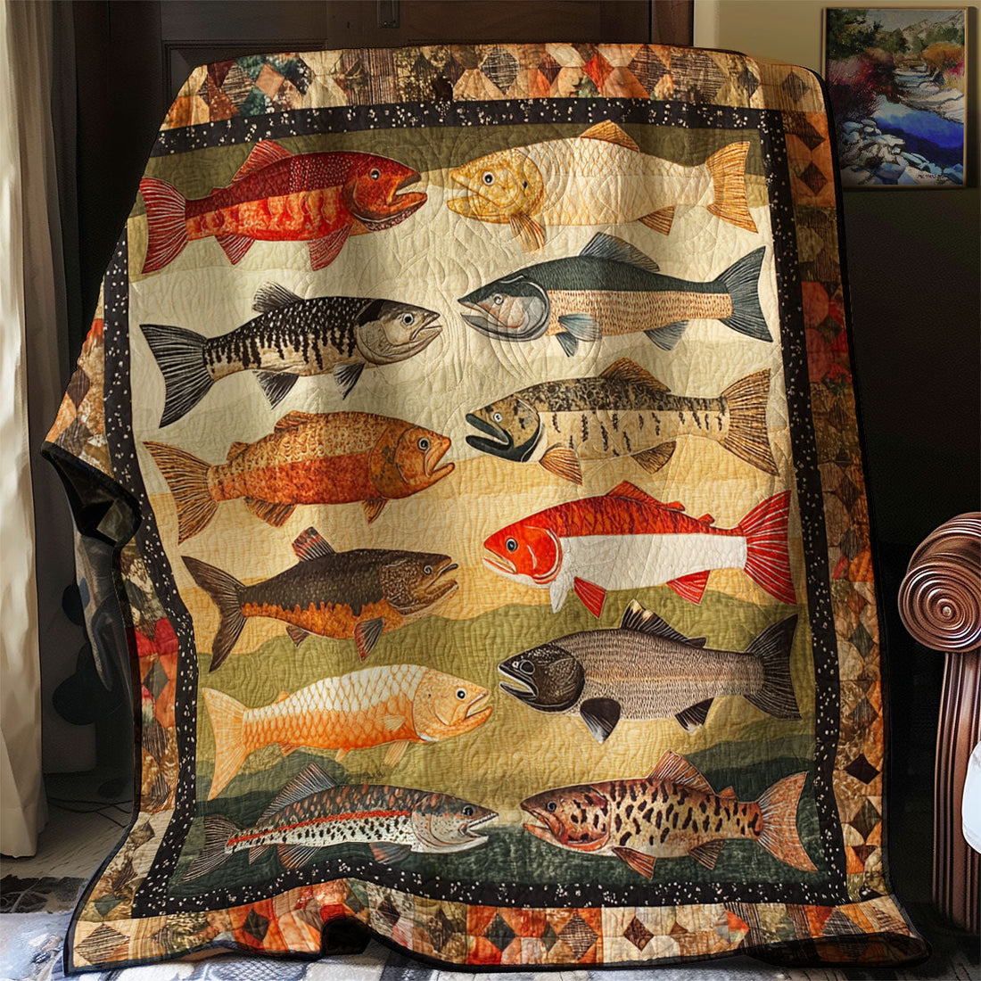 Fish Lovers Quilt Blanket