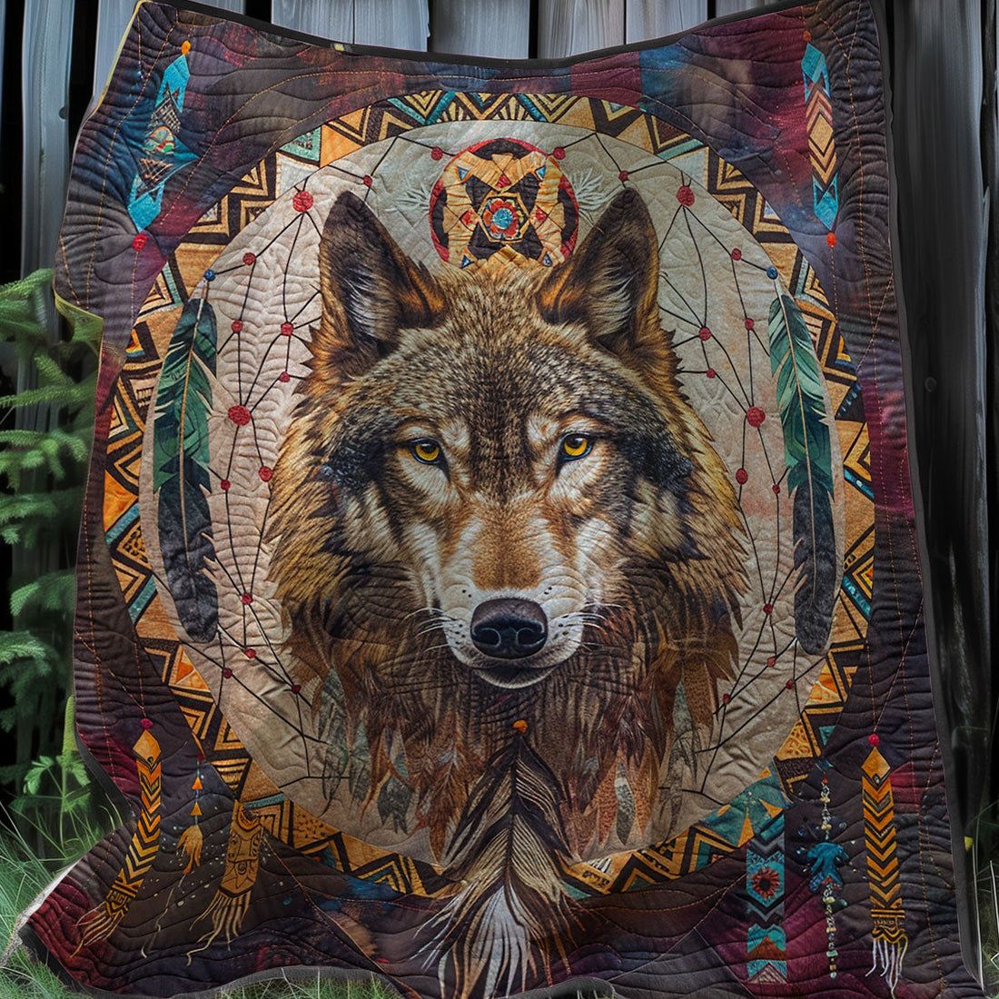 Wild Wolf Quiet Moments Quilt Blanket