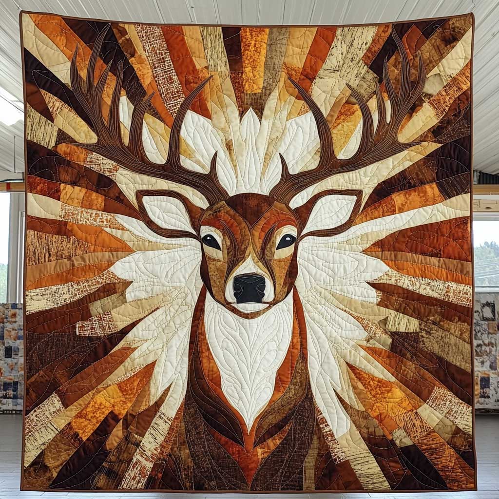Native American Stag Quilt Blanket