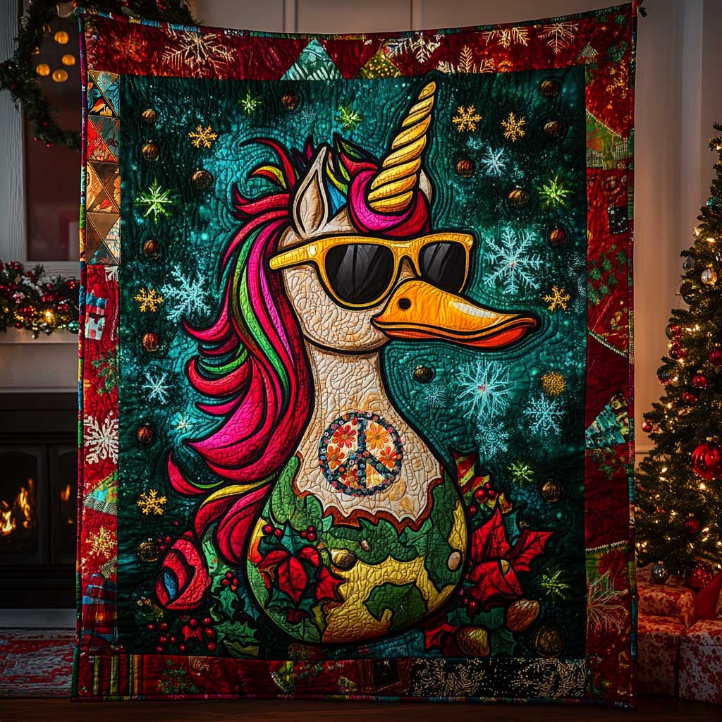 Tattooed Duck Unicorn Quiet Moments Quilt Blanket