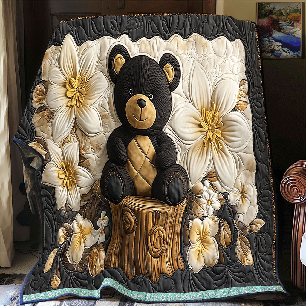Black Bear Quiet Moments Quilt Blanket