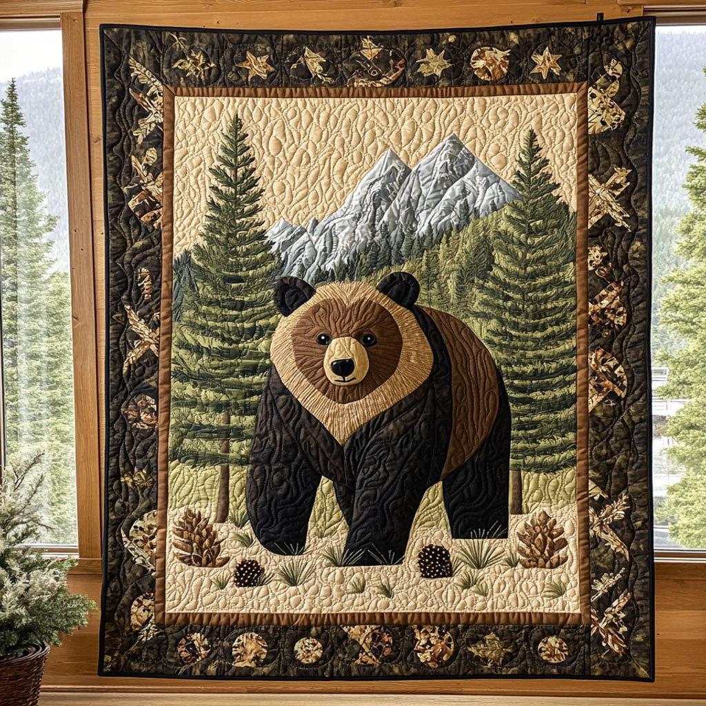 Charming Bear Woodland Comfort Quilt Blanket
