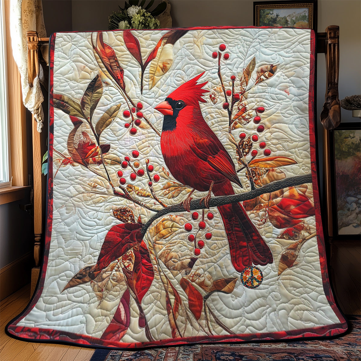 Cardinal’s Christmas Quilt Blanket