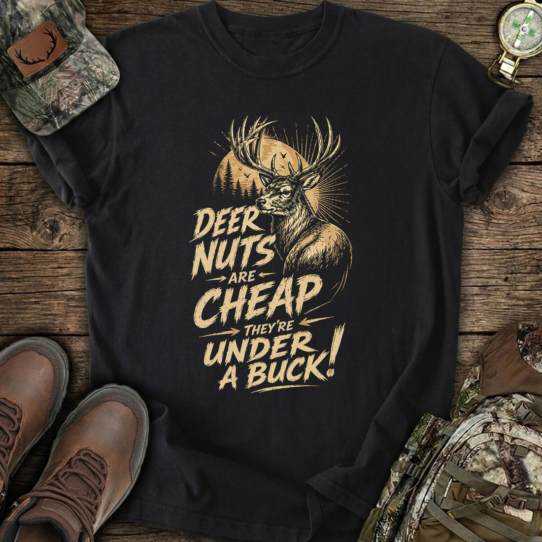 Deer Nuts Cheap Funny T-Shirt