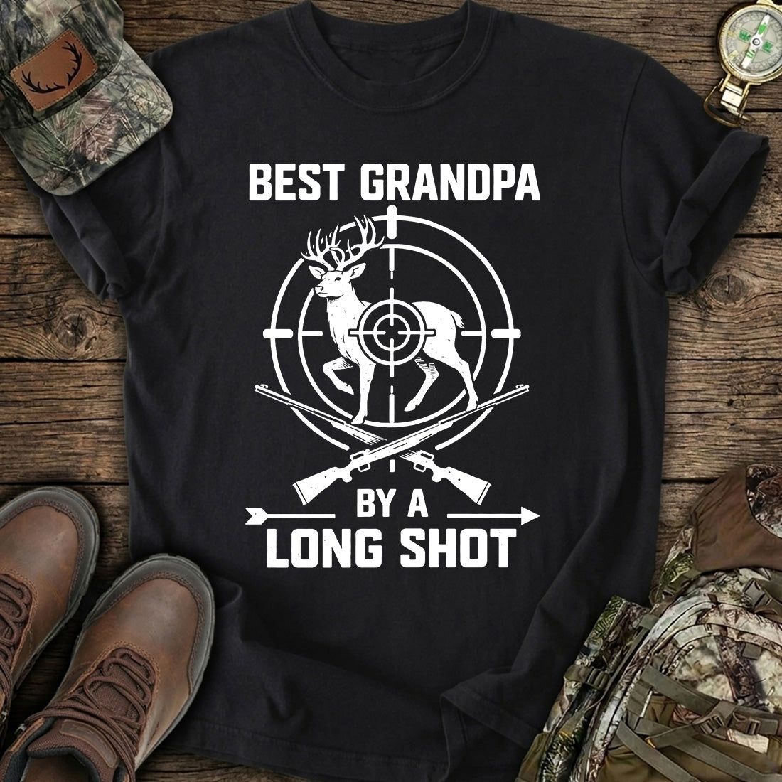 Best Grandpa Hunting Deer T-Shirt