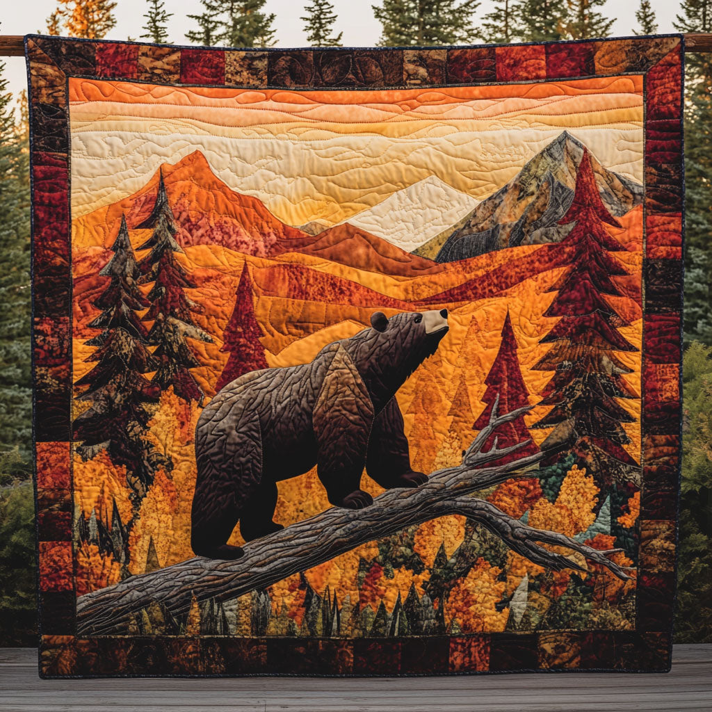 Bear Forest Woodland Comfort Quilt Blanket