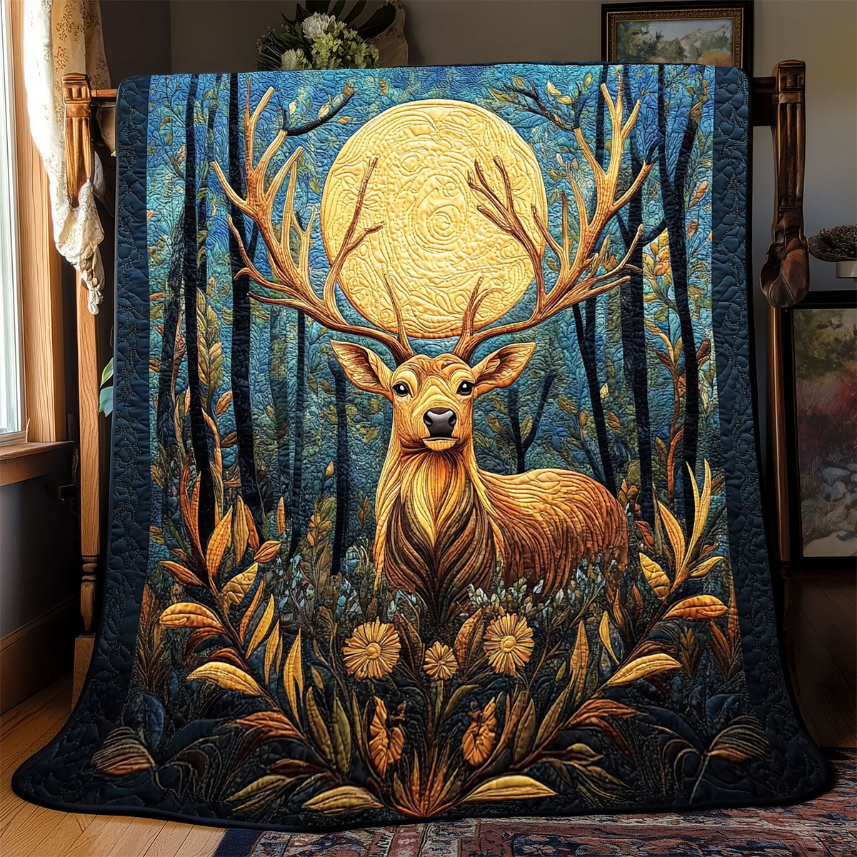 Celestical Deer Quilt Blanket