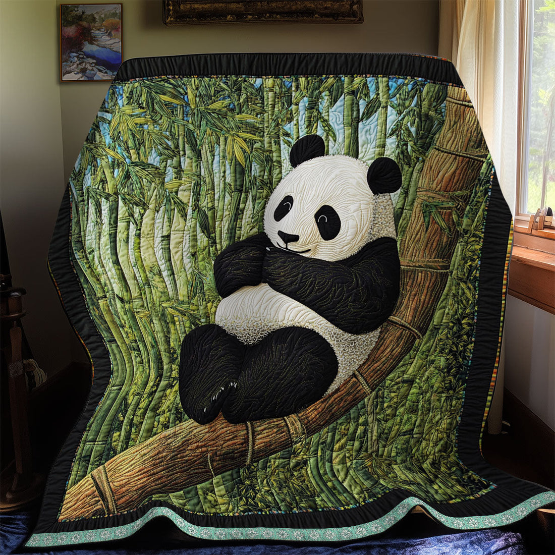 Cute Panda Quilt Blanket