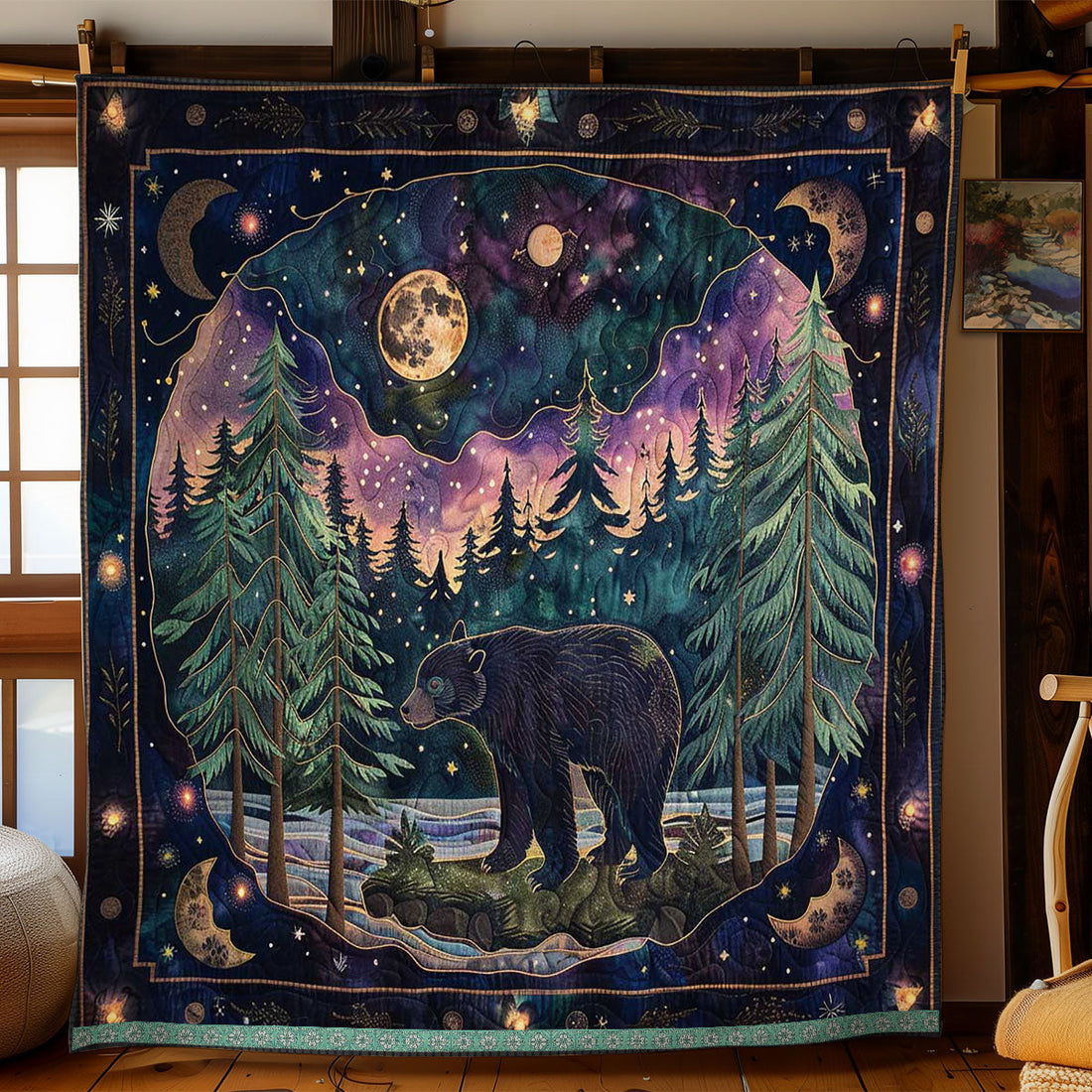 Majestic Bear Quiet Moments Quilt Blanket
