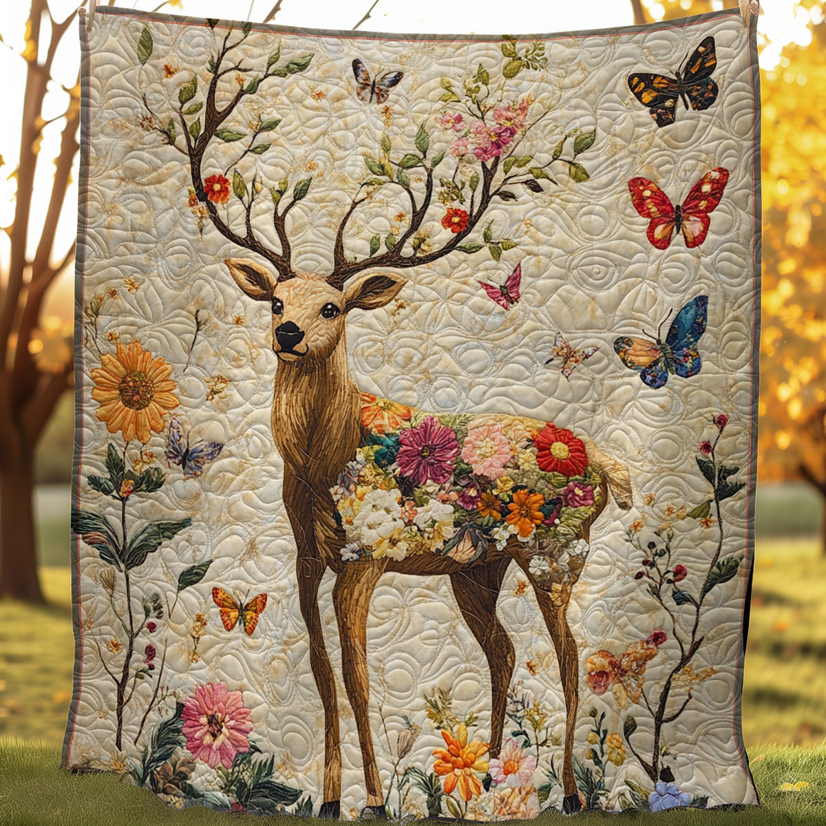 Enchanted Deer Quilt Blanket