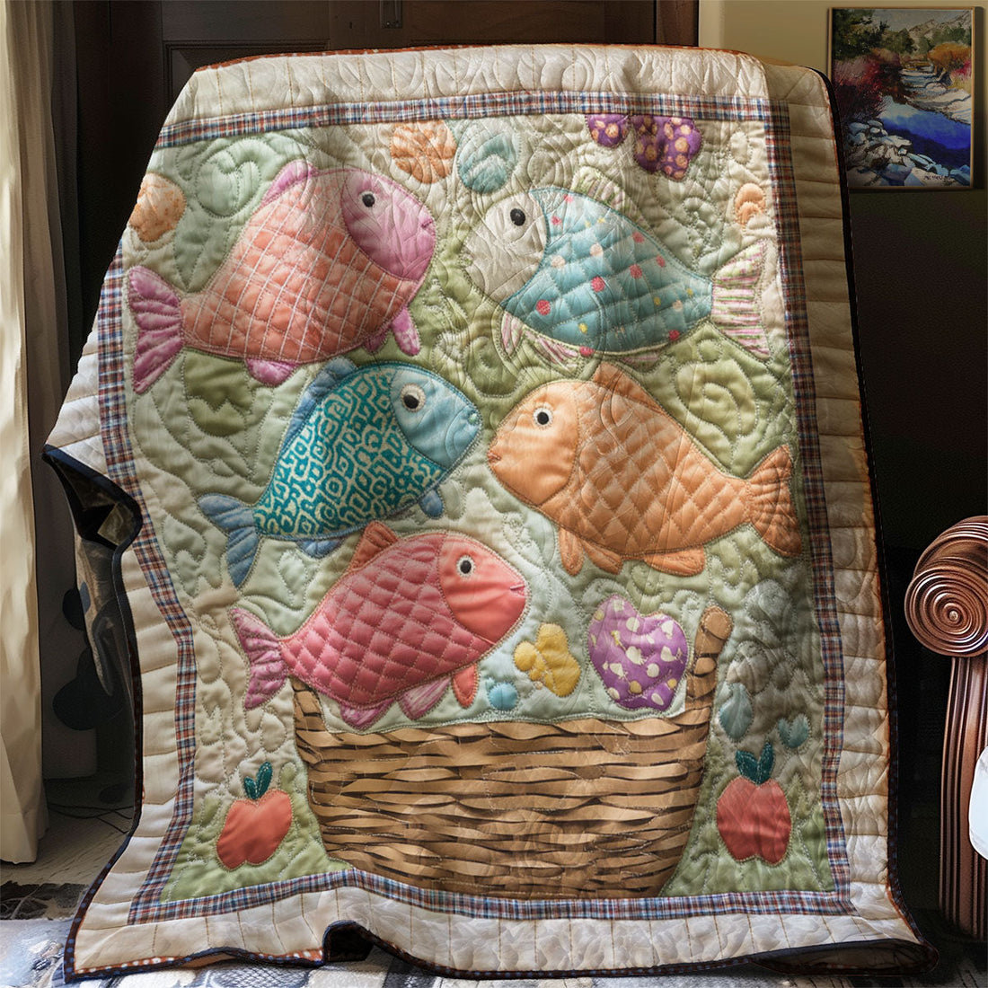 Fish Basket Quilt Blanket