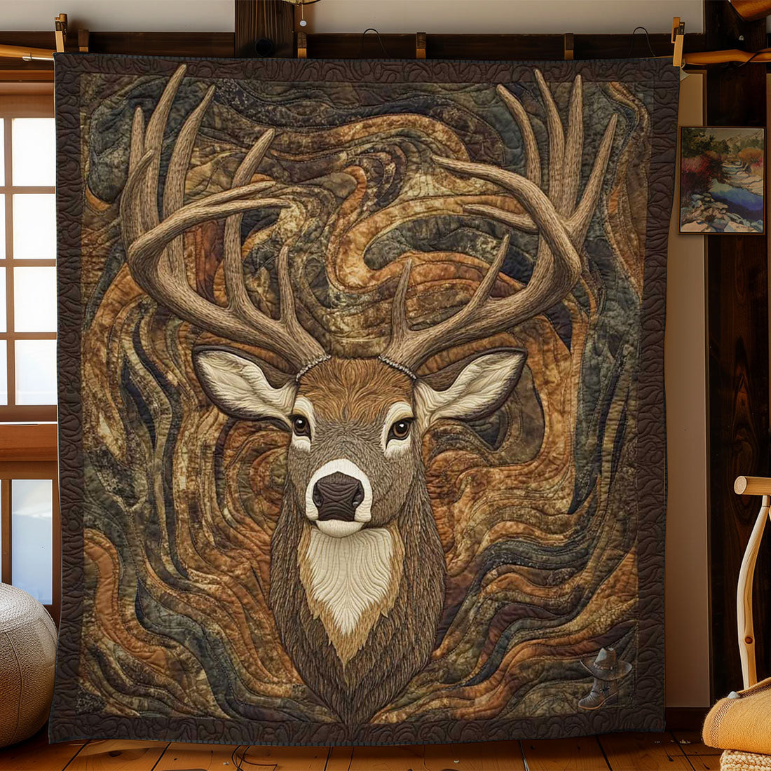 Deer Serenity Quilt Blanket