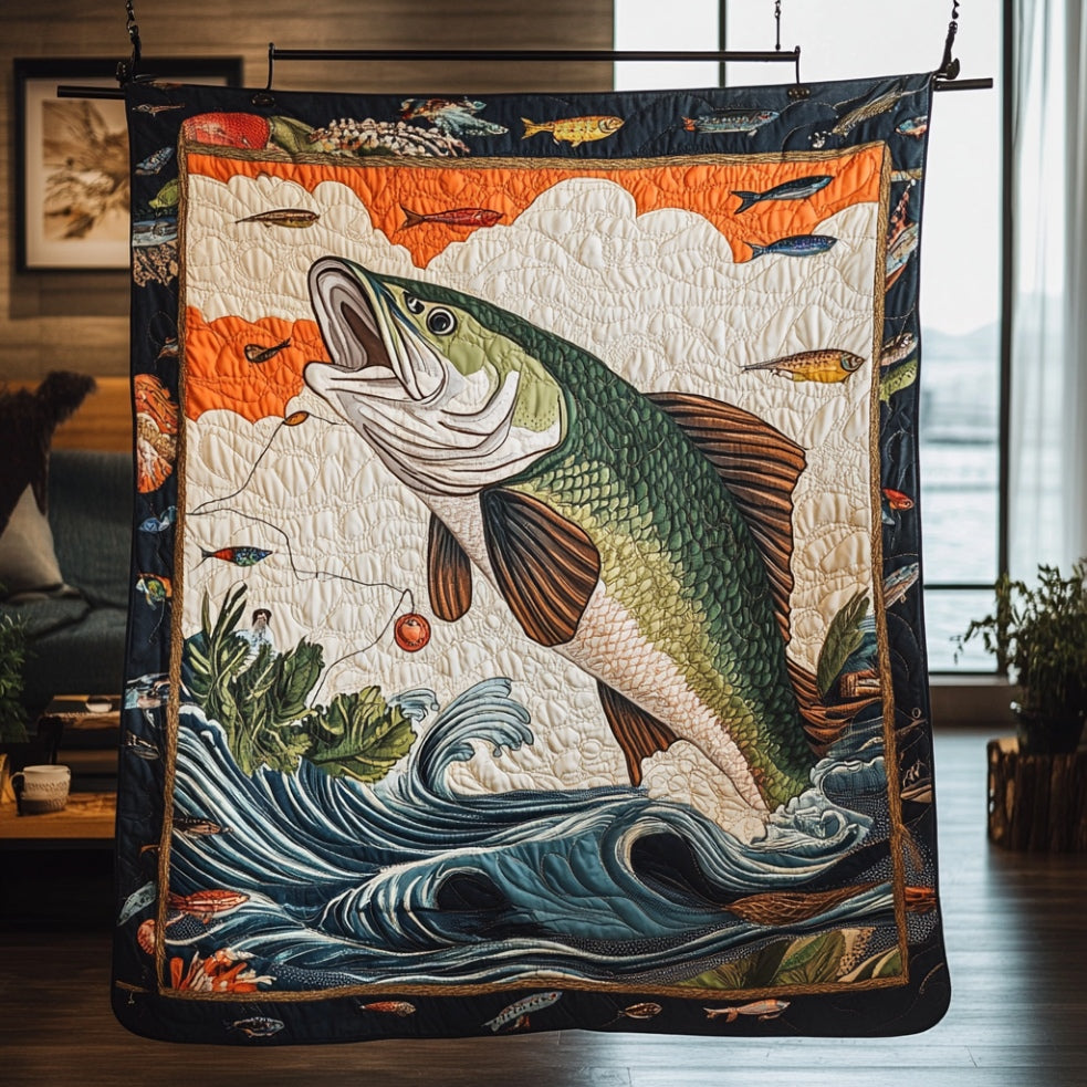 Go Fishing Woodland Comfort Quilt Blanket