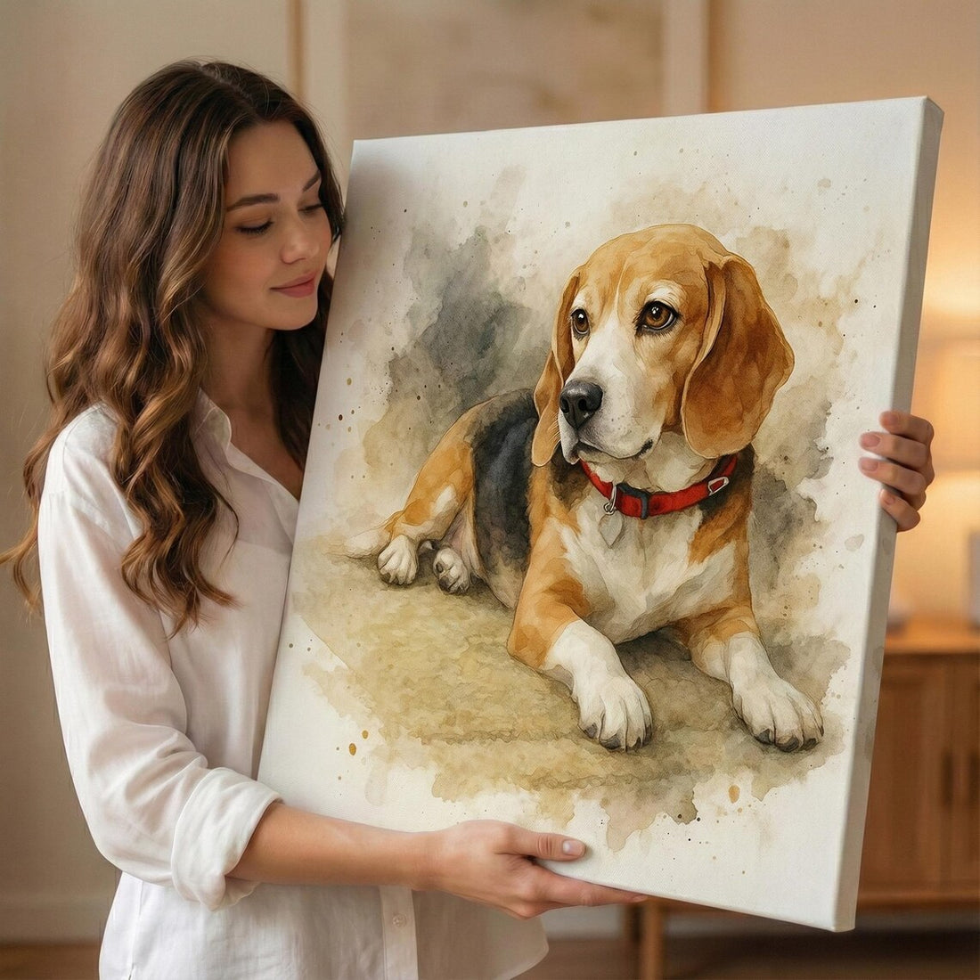 Labrador Gifts Custom Watercolor Painting Wall Art