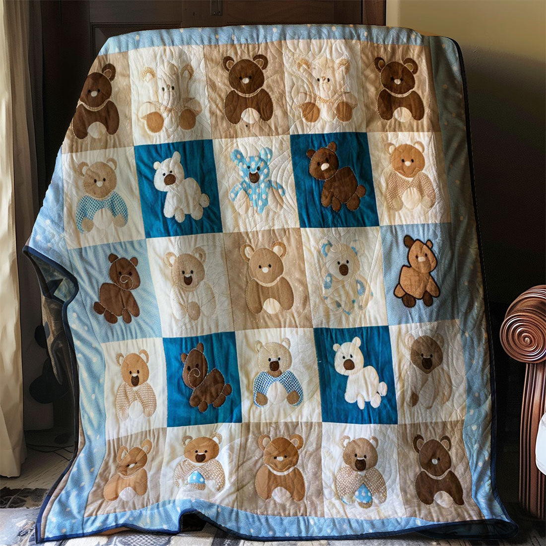 Baby Bear Cozy Retreat Quilt Blanket