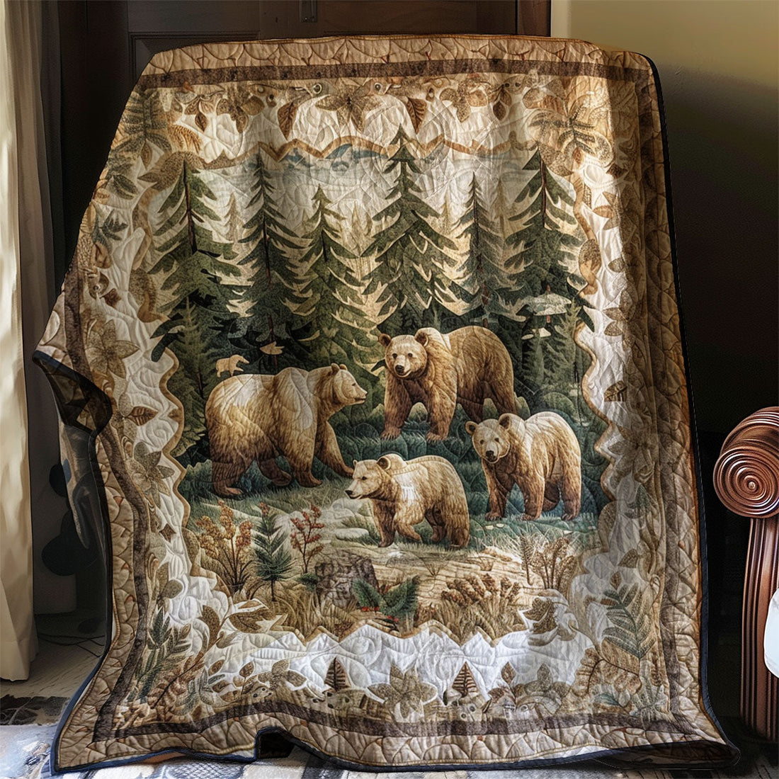 Bears Woodland Comfort Quilt Blanket