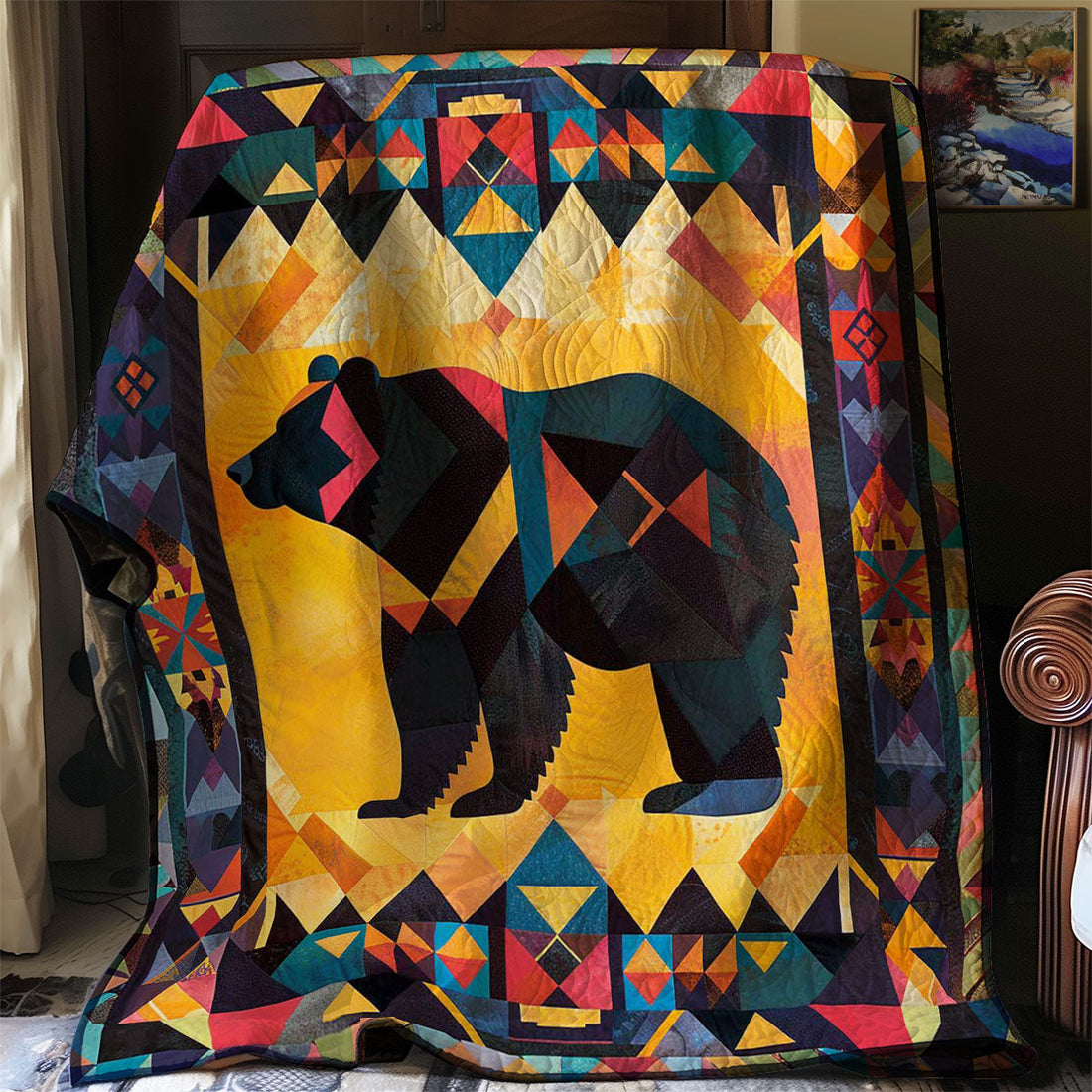 Bear Wildwood Rest Quilt Blanket