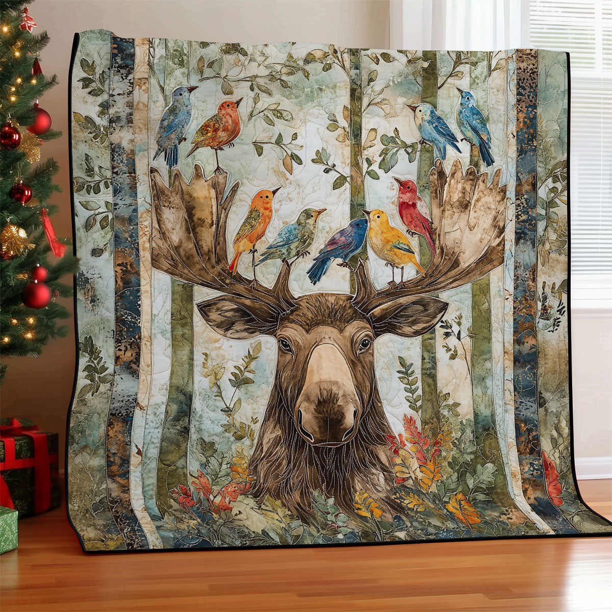 Wild Moose Rustic Comfort Quilt Blanket
