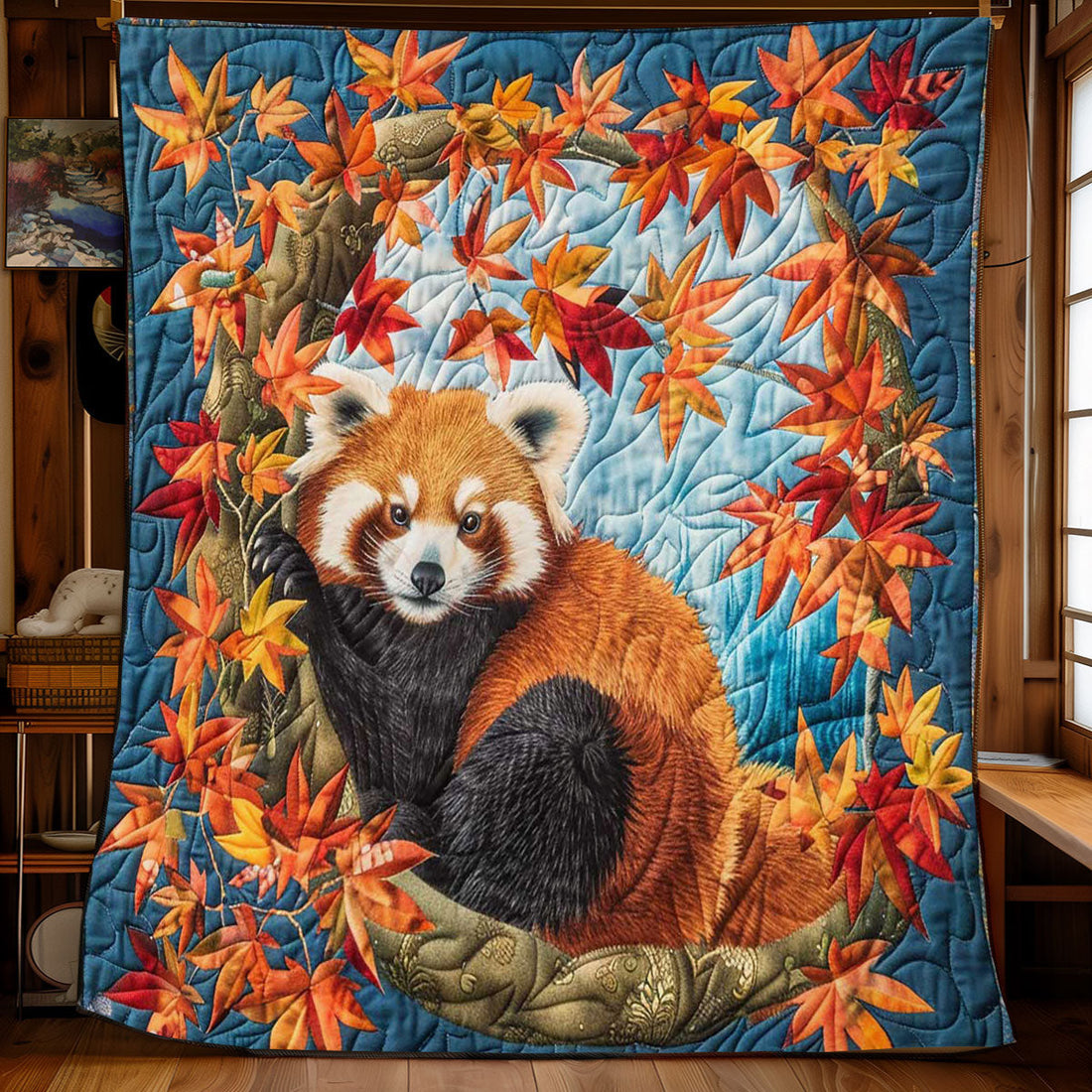 Cute Red Panda Woodland Comfort Quilt Blanket