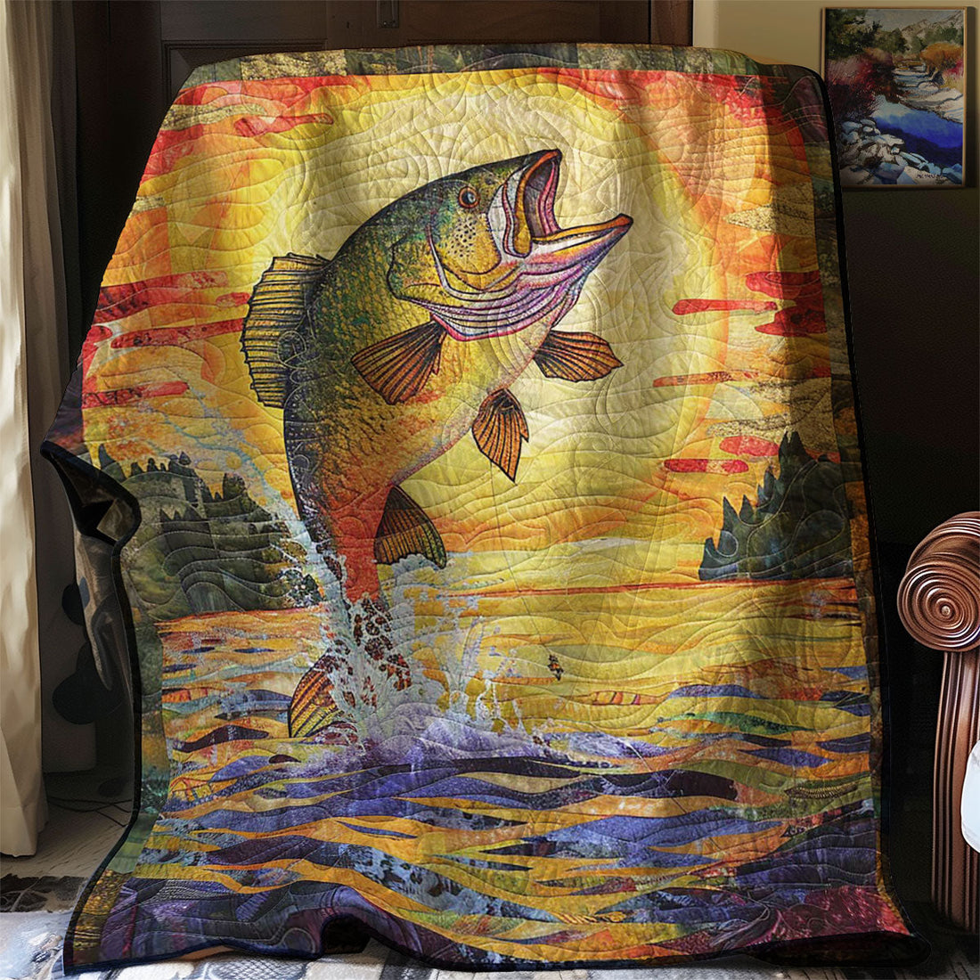 Fishing Woodland Comfort Quilt Blanket
