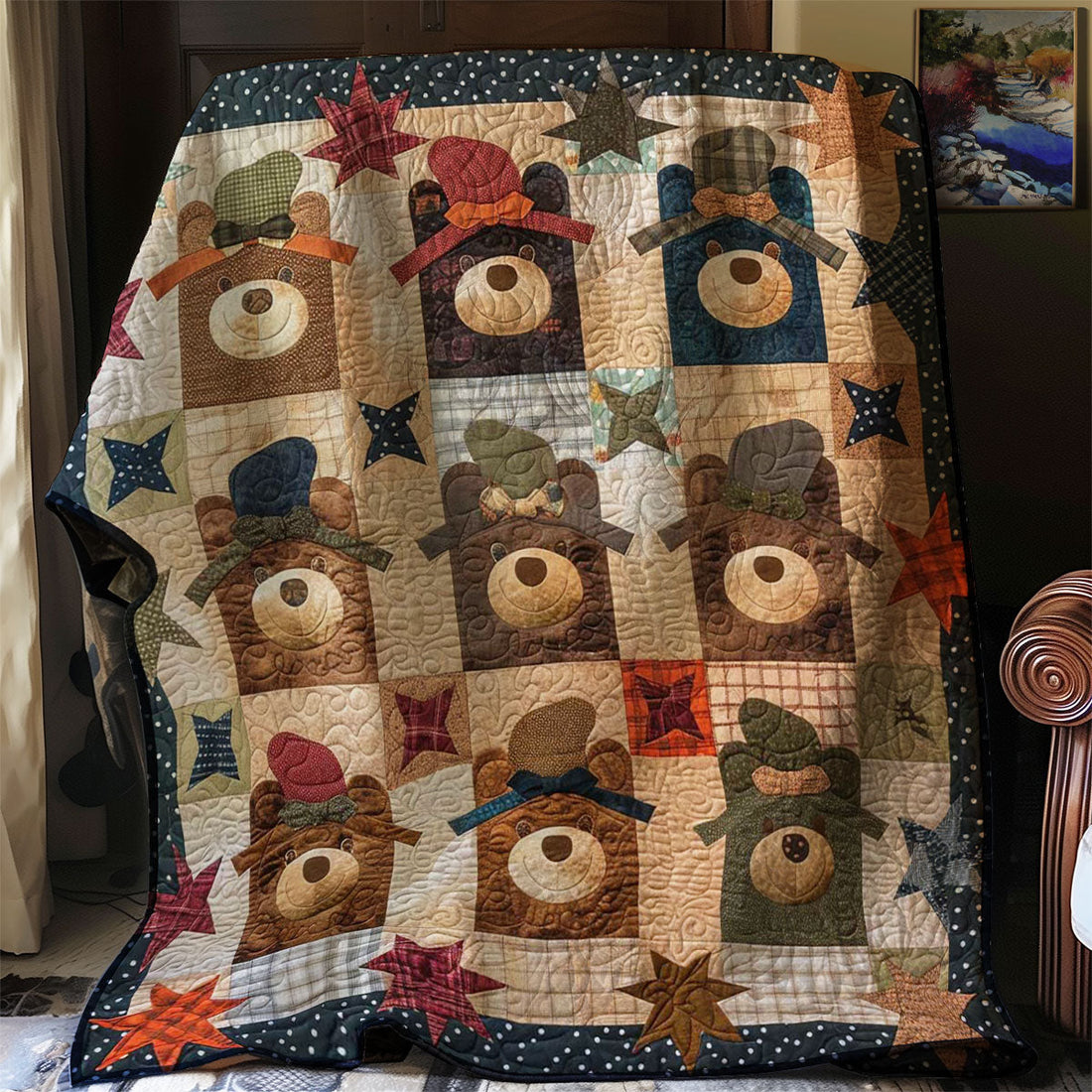 Teddy Bear Gentle Dreams Quilt Blanket